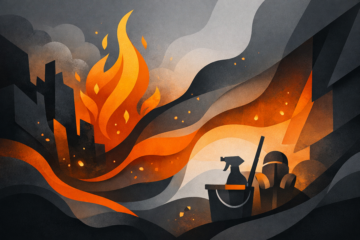 Уборка после пожара в квартире